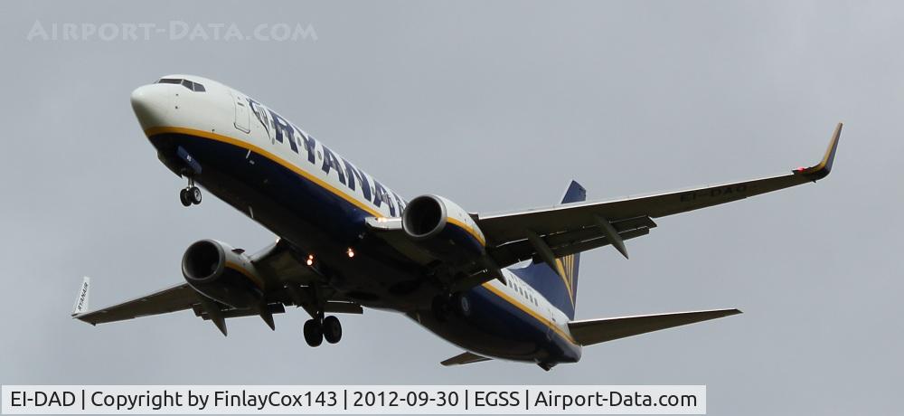 EI-DAD, 2002 Boeing 737-8AS C/N 33544, Ryanair Boeing 737-800 at London Stansted