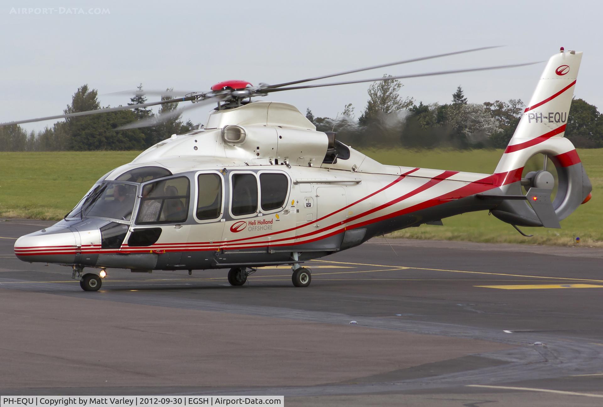 PH-EQU, 2005 Eurocopter EC-155B-1 C/N 6708, Arriving at SaxonAir.