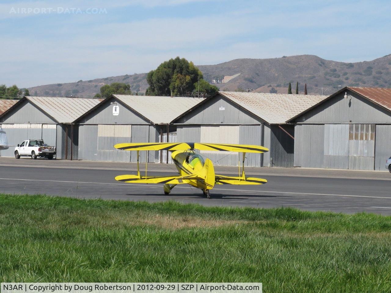 N3AR, 1974 Pitts S-1S Special C/N 10, 1974 Russell PITTS S-1S SPECIAL, Lycoming O&VO-360 180 Hp, taxi off the active