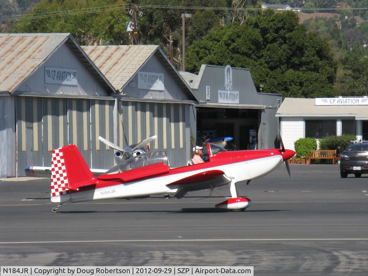 N184JR, 2001 Vans RV-8 C/N 81166, 2001 Rausch VAN's RV-8, Lycoming IO-360 A&C 200 Hp, taxi