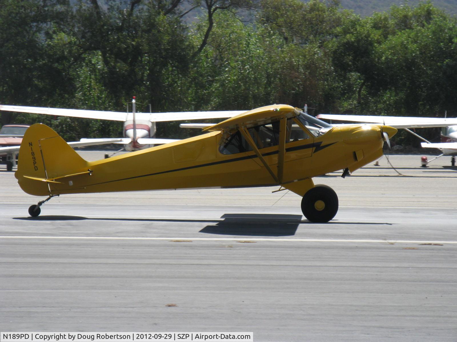 N189PD, Cub Crafters CC11-160 Carbon Cub SS C/N CC11-00189, 2011 Cubcrafters CC11-160 CARBON CUB STOL, Lycoming O-360 based CC340 with O-320 cylinders rated for 180 Hp for 5 minutes, 80 Hp cruise, big tires, very short landing roll Rwy 22 demonstrates it's STOL qualities.