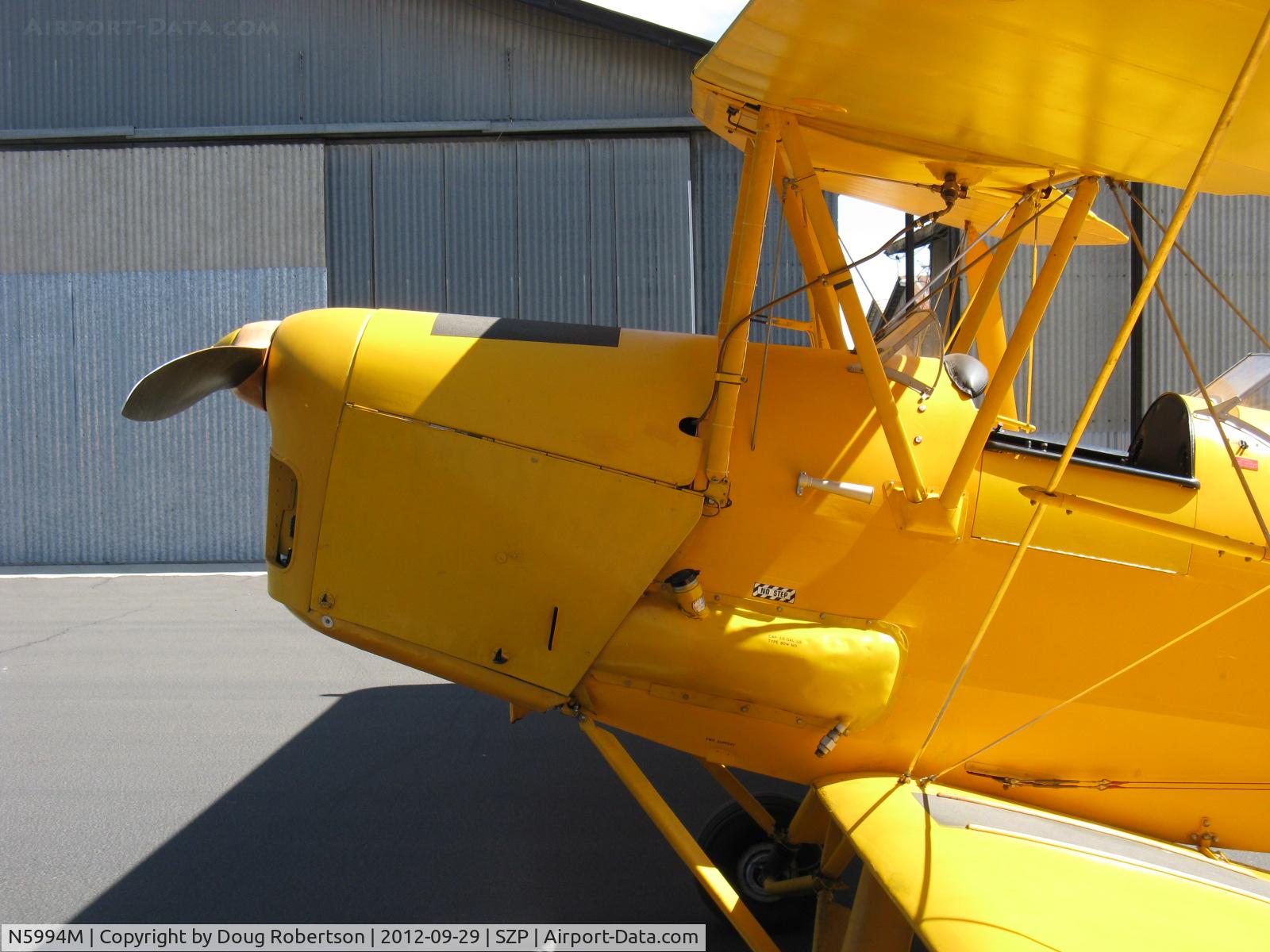 N5994M, 1942 De Havilland Canada DH-82C Tiger Moth C/N DHC1297, 1942 De Havilland DH-82C TIGER MOTH, De Havilland GIPSY MAJOR 142 Hp inverted in-line, engine oil tank fill