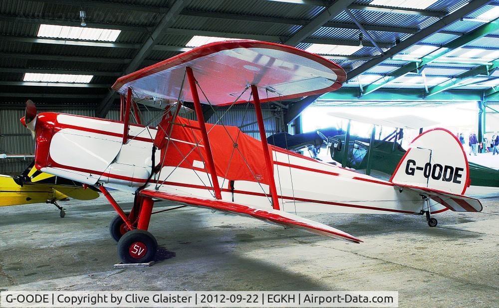G-OODE, 1947 Stampe-Vertongen SV-4C C/N 500, Ex: F-BDGI > G-AZNN > G-OODE - Originally owned into private hands in February 1972 as G-AZNN. Originally owned into private hands in December 1980 as G-OODE and currently owned to a Trustee of, G-OODE Flying Group since June 1999.