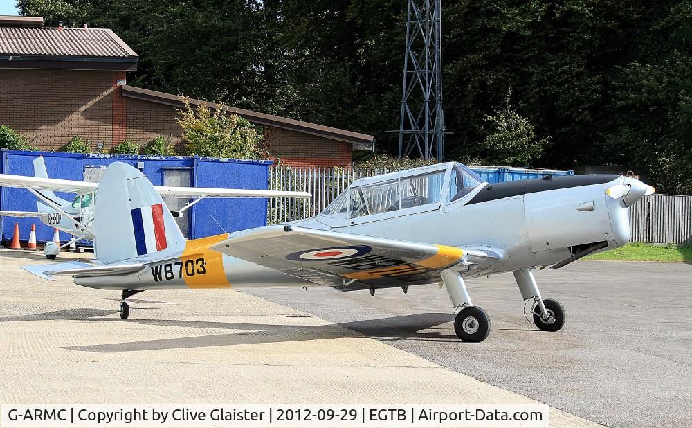 G-ARMC, 1950 De Havilland DHC-1 Chipmunk 22A C/N C1/0151, Ex: WB703 > G-ARMC - Originally owned to, College of Air Training (Properties) Ltd in April 1961 and currently owned to a Trustee of, John Henderson Children's Trust since February 1993. - Carries the colour scheme of the RAF as WB703.