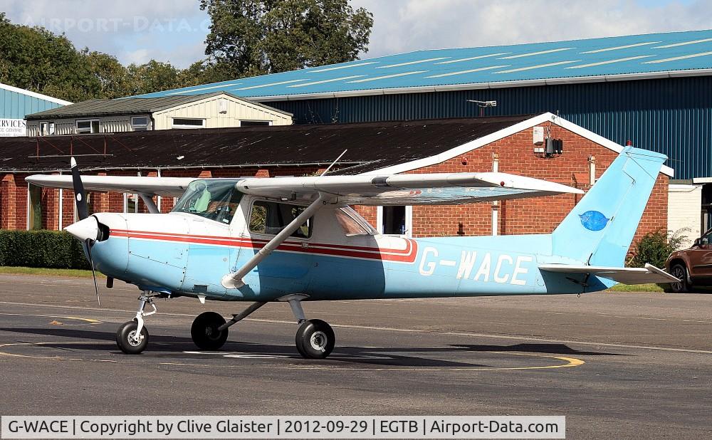 G-WACE, 1986 Reims Cessna F152 C/N 1978, Originally owned to, Wycombe Air Centre Ltd in September 1986 and currently owned to, Booker Aircraft Leasing Ltd since February 2012. - Notice that the sign's for, Wycombe Air Centre