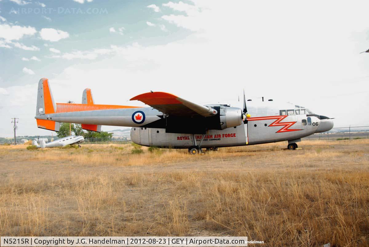N5215R, 1968 Fairchild C-119G Flying Boxcar C/N 10773, derelict at defunct museum at South Big Horn County Airport WY
