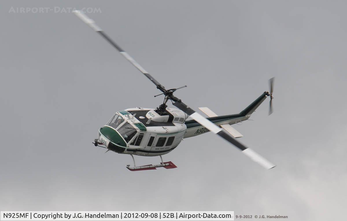 N925MF, Bell UH-1H C/N 65-9871, at Moosehead Lake ME