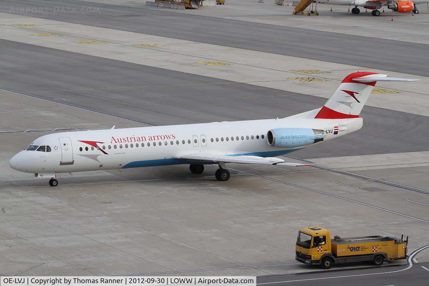OE-LVJ, 1991 Fokker 100 (F-28-0100) C/N 11359, Austrian Arrows Fokker 100