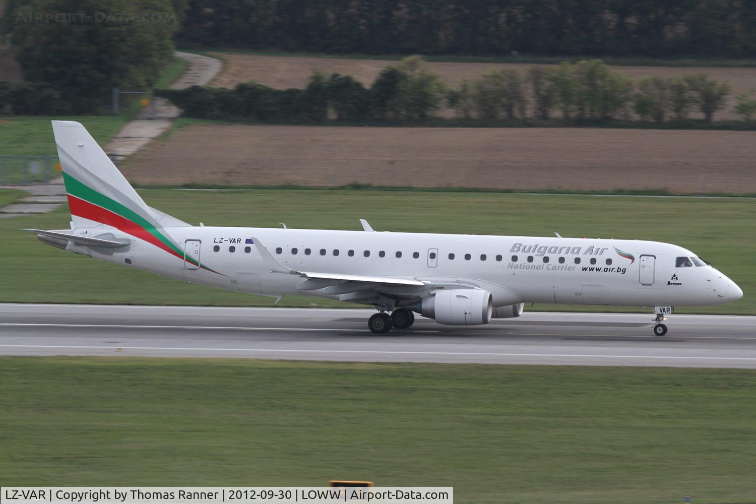 LZ-VAR, 2012 Embraer 190AR (ERJ-190-100IGW) C/N 19000496, Bulgaria Air Embraer 190