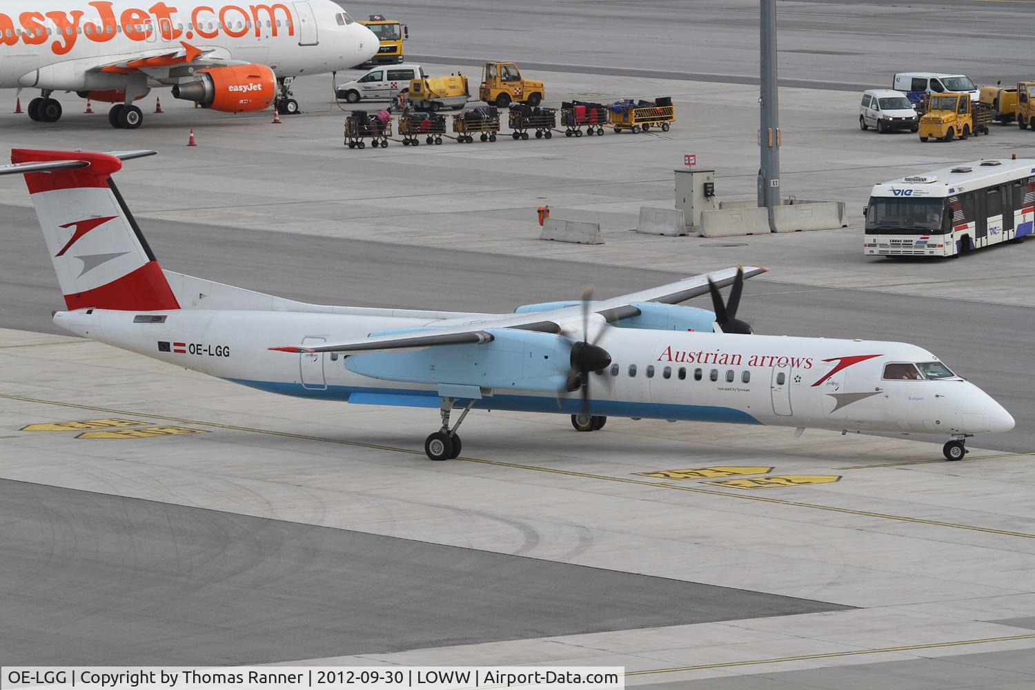 OE-LGG, 2002 De Havilland Canada DHC-8-402Q Dash 8 C/N 4074, Austrian Arrows DHC-8