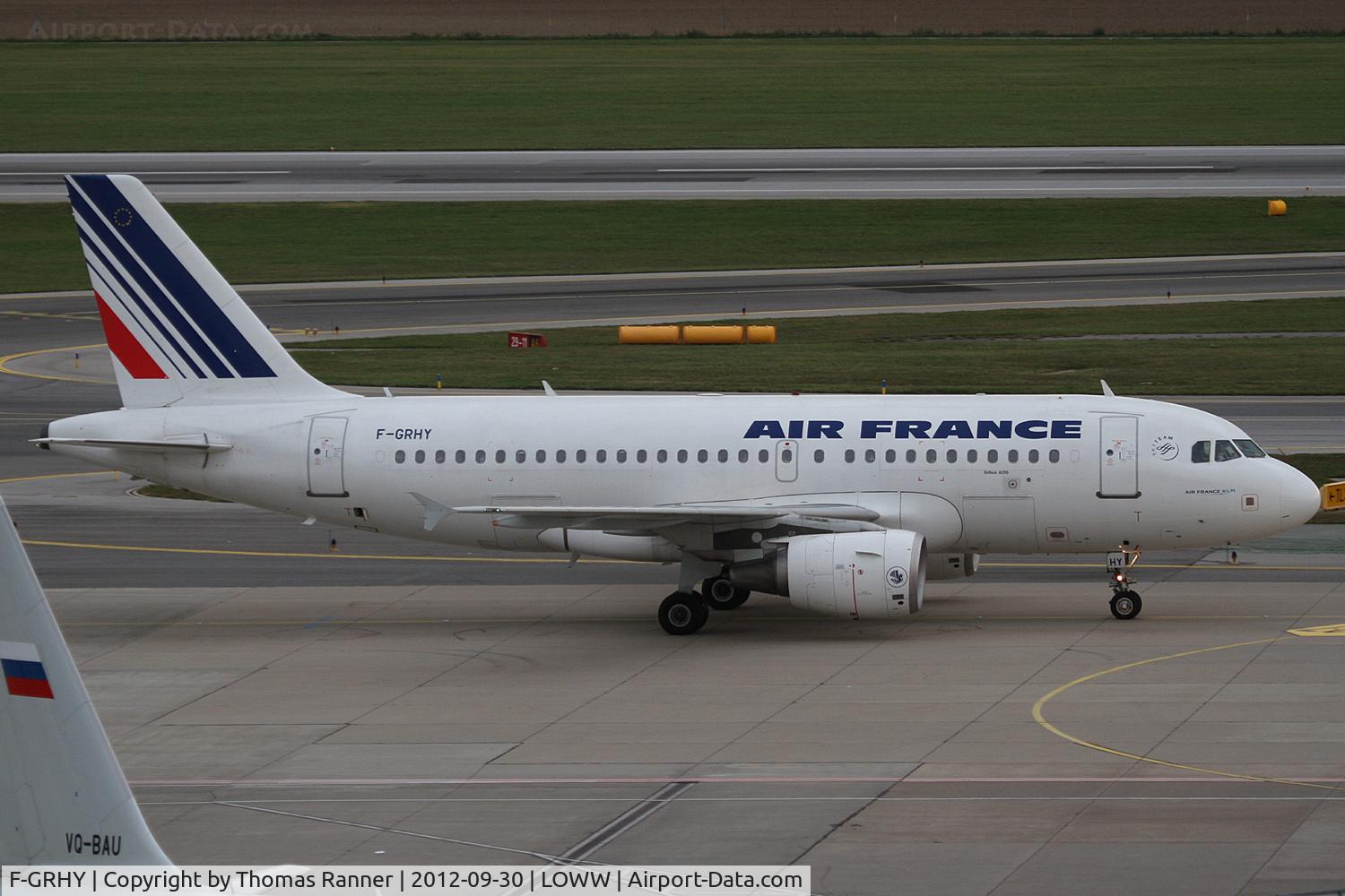 F-GRHY, 2001 Airbus A319-111 C/N 1616, Air France Airbus A319