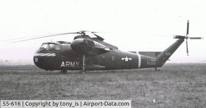 55-616, 1956 Sikorsky CH-37B Mohave C/N Not found N51892/55-616, This picture was taken in 1966/1967 by me in Illesheim Germany, 90th Aviation Company. Tail number was 50616