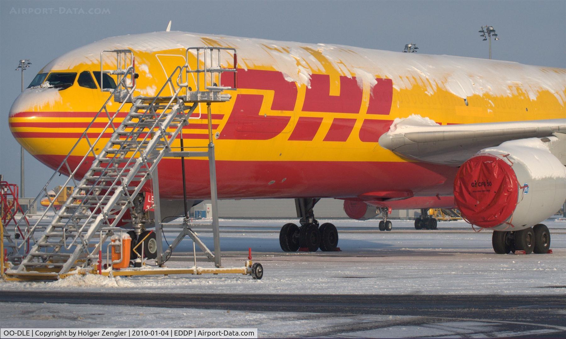 OO-DLE, 1983 Airbus A300B4-203F C/N 236, On a cold and sunny day at DHL Air Hub Leipzig.....