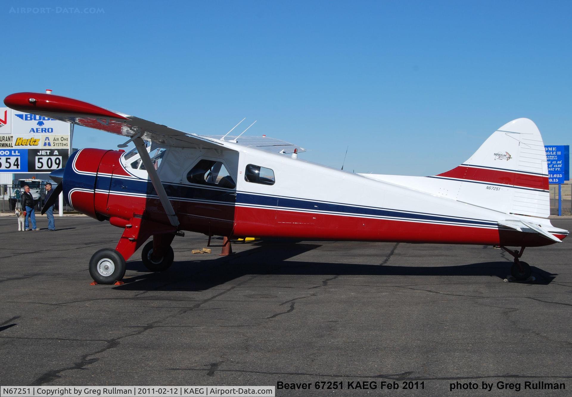 N67251, 1951 De Havilland Canada DHC-2 Beaver Mk.I C/N 251, This former US Army U-6 was converted to DHC-2 and did good service in the north country.  It is now based in New Mexico.