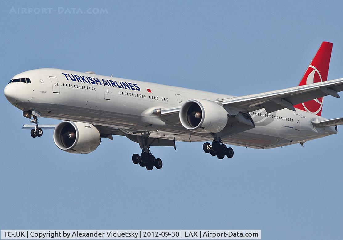 TC-JJK, 2010 Boeing 777-3F2/ER C/N 40711, Landing at the LAX.