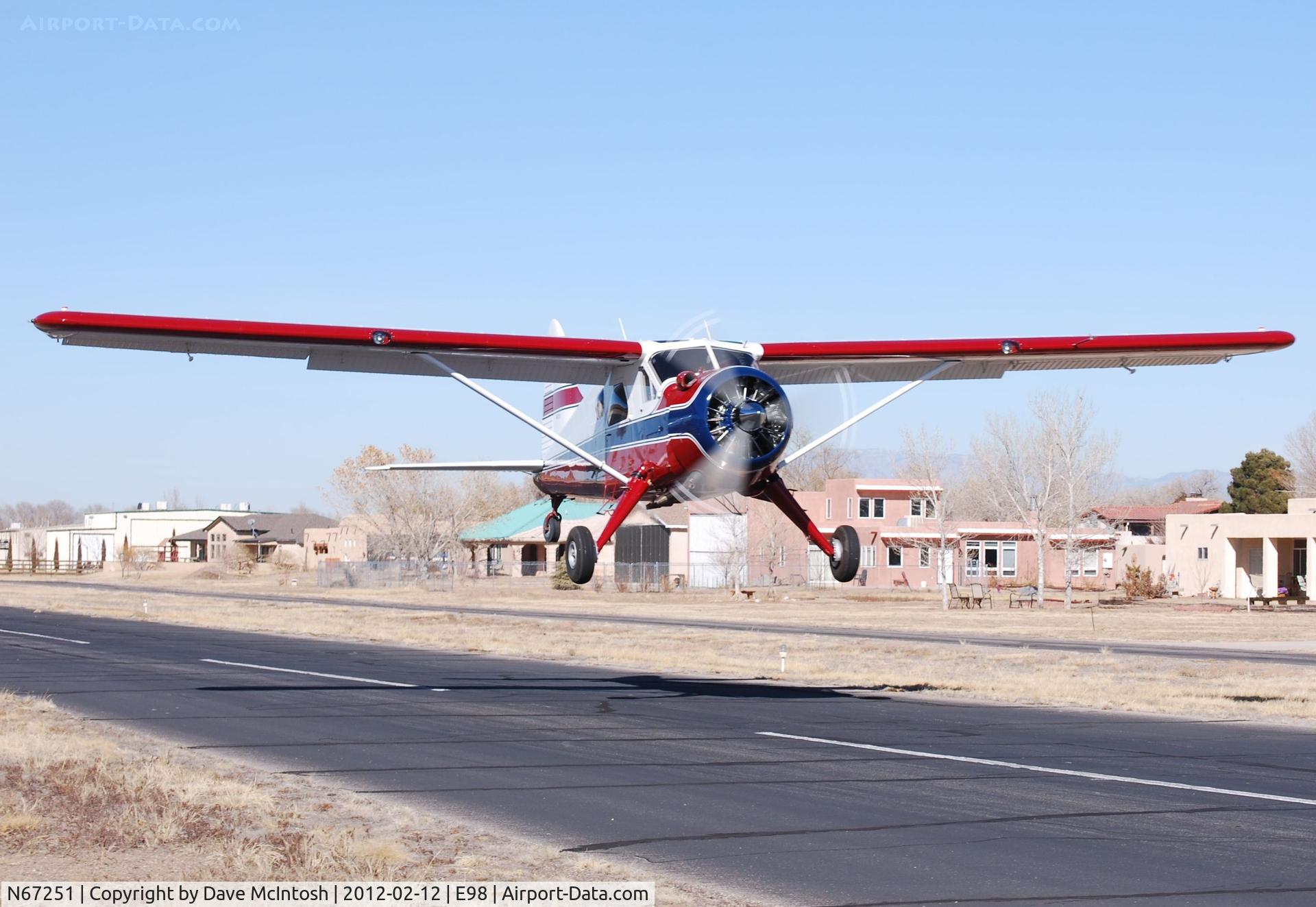 N67251, 1951 De Havilland Canada DHC-2 Beaver Mk.I C/N 251, Beaver 251 no longer has to work for a living - it just plays. Seen here at E98, Mid-Valley Air Park, just south of Albuquerque, NM.
