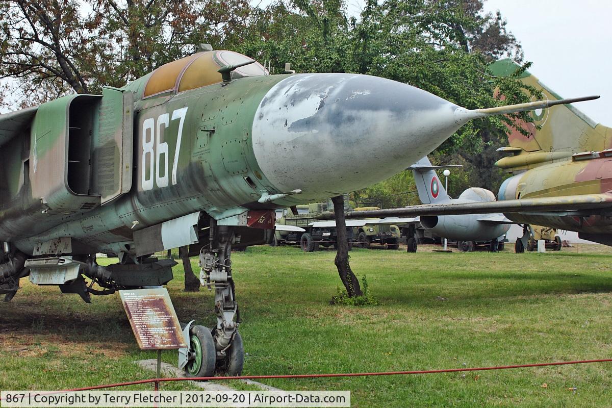 867, Mikoyan-Gurevich MiG-23ML C/N 2960324867, Exhibited at Military Museum in Sofia
