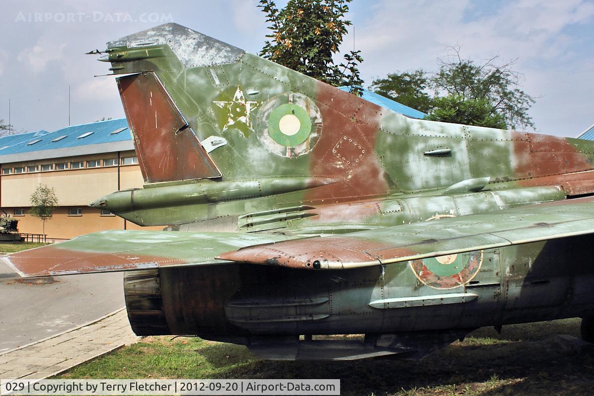 029, Mikoyan-Gurevich MiG-23UB C/N A1038318, Exhibited at Military Museum in Sofia