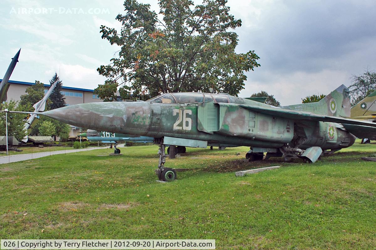 06, Mikoyan-Gurevich MiG-23UB C/N A1037856, Exhibited at Military Museum in Sofia