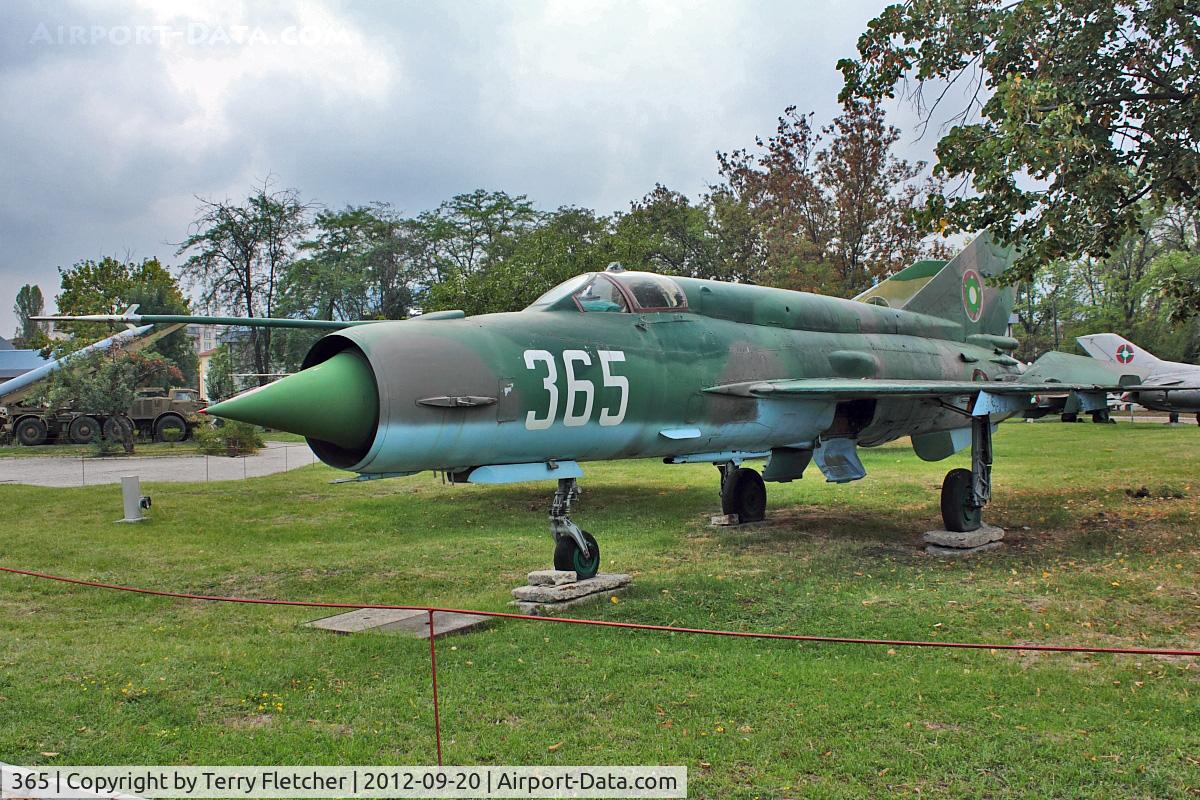 365, Mikoyan-Gurevich MiG-21bis C/N 75094365, Exhibited at Military Museum in Sofia