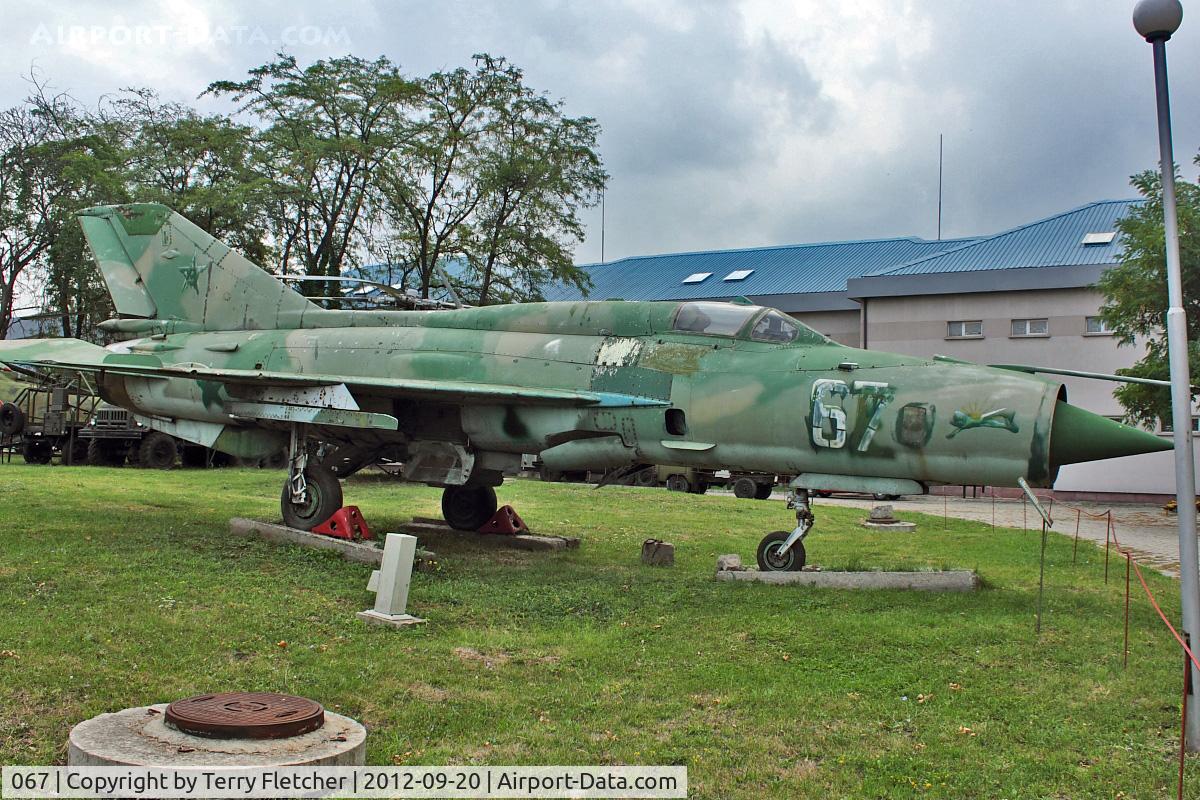 067, Mikoyan-Gurevich MiG-21PFM-SS C/N 940MK20, Exhibited at Military Museum in Sofia