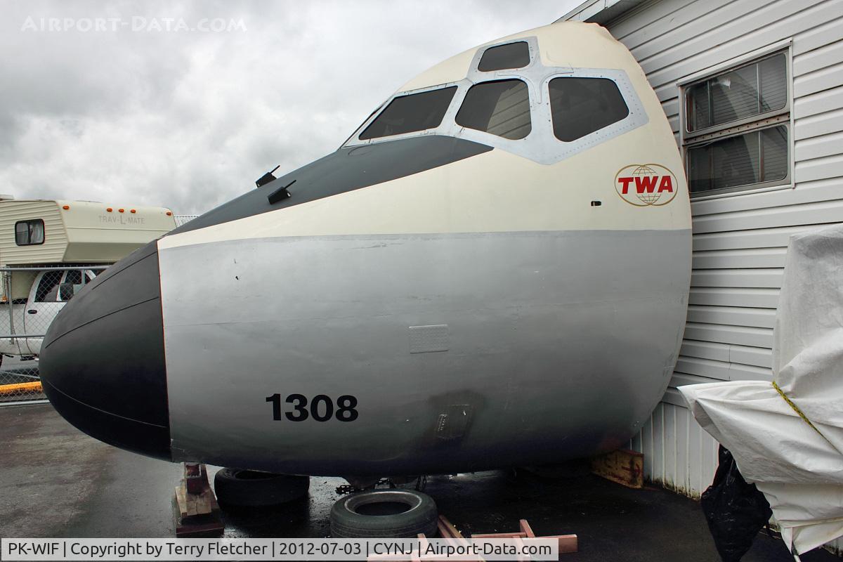 PK-WIF, 1986 McDonnell Douglas MD-82 (DC-9-82) C/N 49481, Unidentified DC-9 Nose at Canadian Museum at Langley BC   - marked TWA and 1308