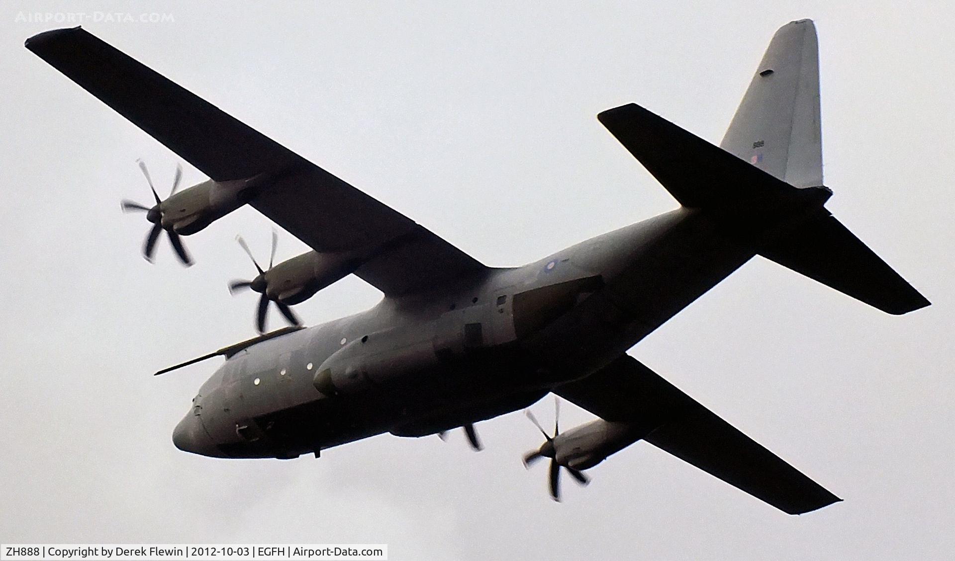 ZH888, 2000 Lockheed Martin C-130J Hercules C.5 C/N 382-5496, Overhead EGFH Ascot 205 en route RAF Brize Norton, Thanks to Stu at S.W.A.G.