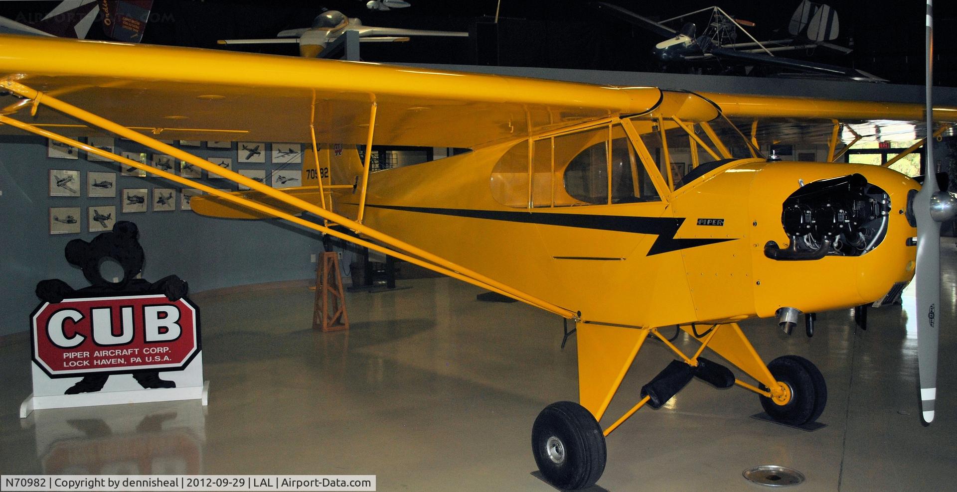N70982, 1946 Piper J3C-65 Cub Cub C/N 18009, 1946 PIPER J3C-65 CUB, AT FLORIDA AIR MUSEUM