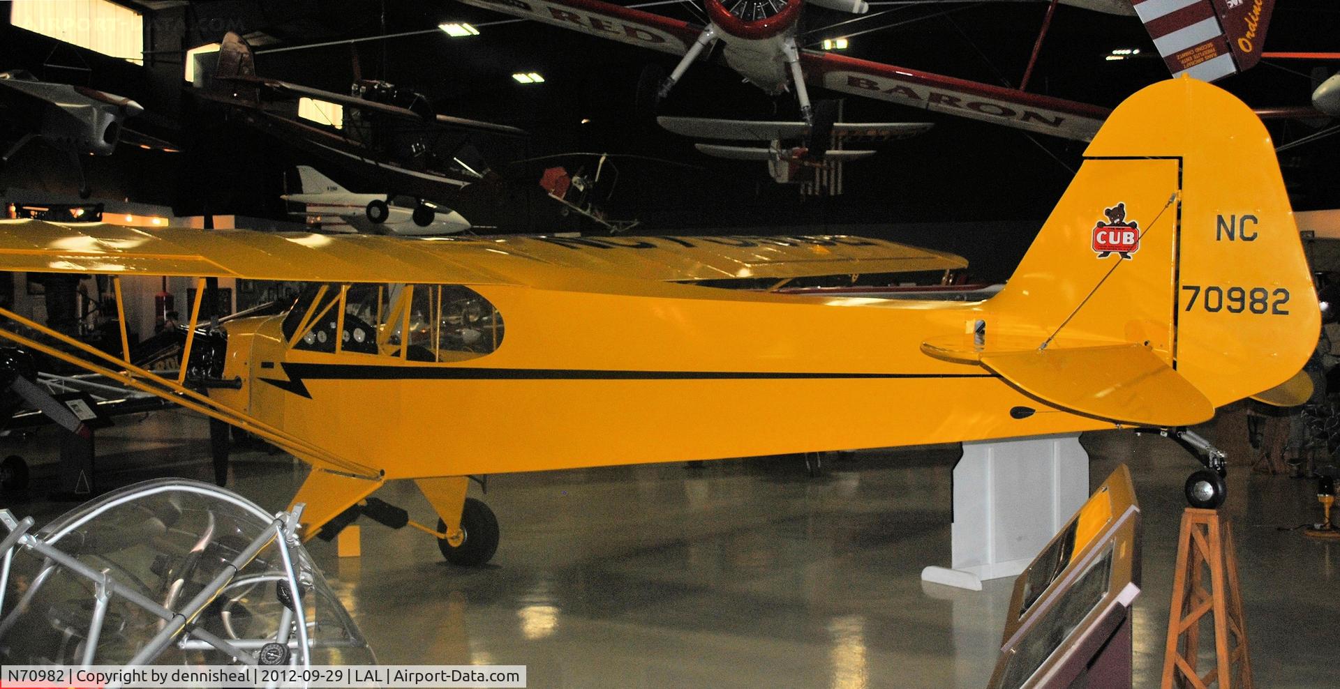 N70982, 1946 Piper J3C-65 Cub Cub C/N 18009, 1946 PIPER J3C-65 C/N 18009 AT FLORIDA AIR MUSEUM