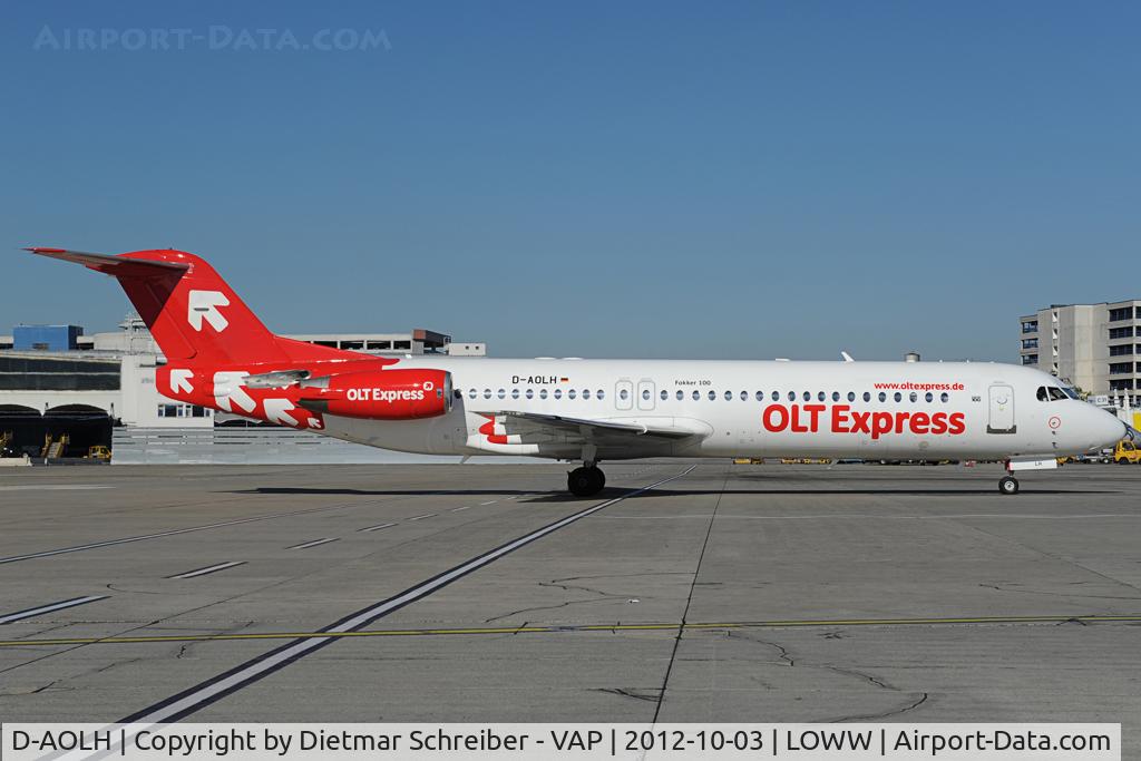 D-AOLH, 1989 Fokker 100 (F-28-0100) C/N 11265, OLT Express Fokker 100
