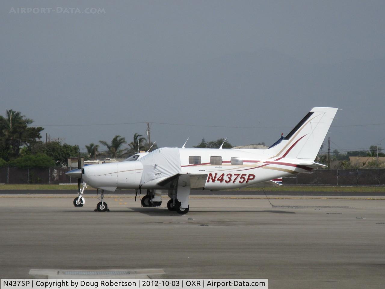 N4375P, 1985 Piper PA-46-310P Malibu C/N 46-8508031, 1985 Piper PA-46-301P MALIBU, Continental TSIO-520-BE 310 Hp, Turbocharged & Pressurized. CS prop, Max speed 234 kts. 269 mph. Max cruise 215 kts. 247 mph. Long range cruise 196 kts. 225 mph. Six seats.