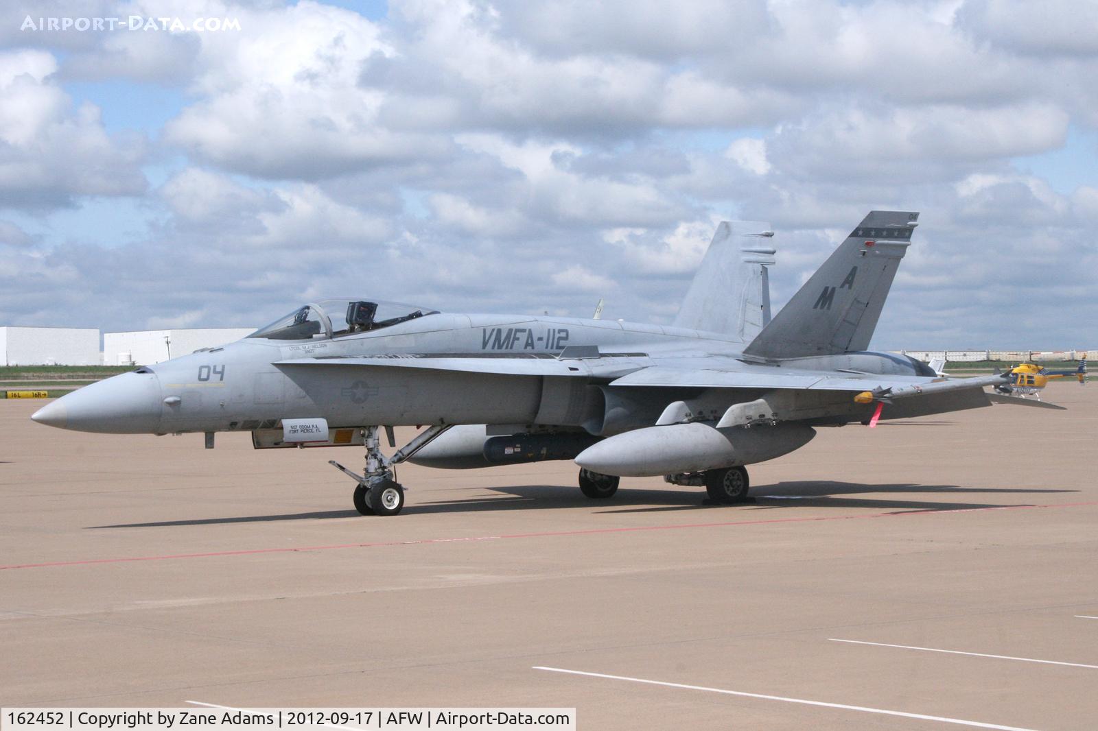 162452, McDonnell Douglas F/A-18A Hornet C/N 0302/A247, VFMA-112 Hornet with LITEING pod attached - at Alliance Airport - Fort Worth, TX