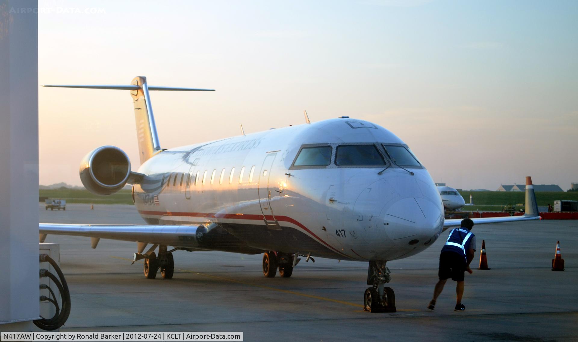 N417AW, 2002 Bombardier CRJ-200LR (CL-600-2B19) C/N 7610, CLT, NC