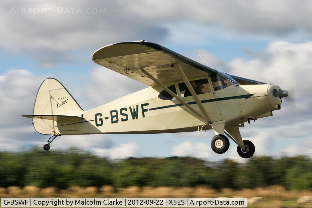 G-BSWF, 1949 Piper PA-16 Clipper C/N 16-475, Piper PA-16 Clipper, Great North Fly-In, Eshott Airfield UK, September 2012.