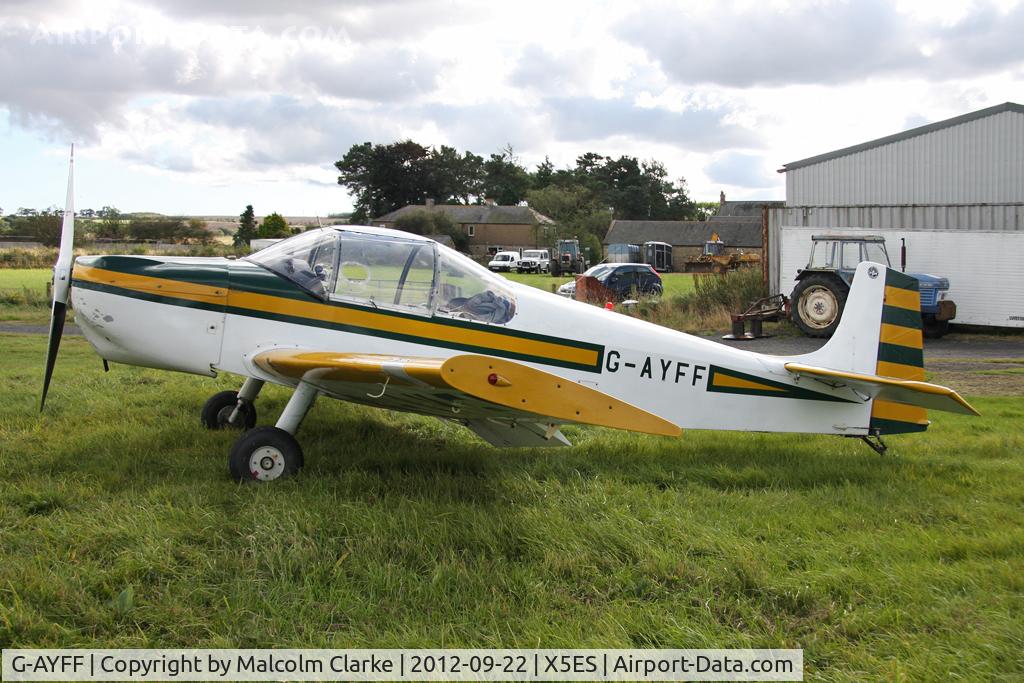 G-AYFF, 1971 Rollason Druine D-62B Condor C/N RAE/647, Rollason Druine D-62B Condor, Great North Fly-In, Eshott Airfield UK, September 2012.