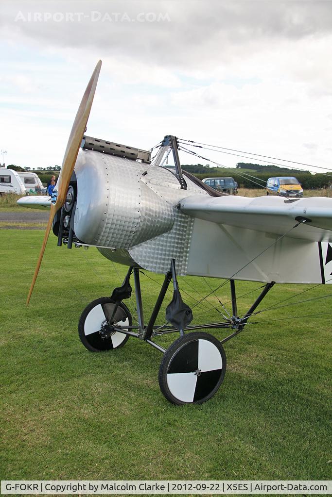 G-FOKR, 2009 Fokker E.III Eindecker 3/4 Replica C/N GS-103, Airdrome Aeroplanes Fokker E-III, Great North Fly-In, Eshott Airfield UK, September 2012.