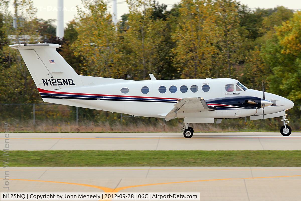 N125NQ, 1982 Beech B200 King Air C/N BB-1023, rolling out after landing
