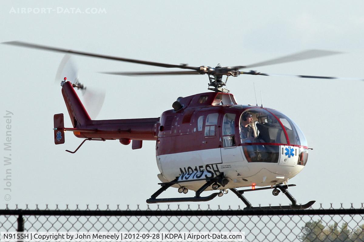 N915SH, 1977 MBB Bo-105S C/N S-340, Coming in for a landing