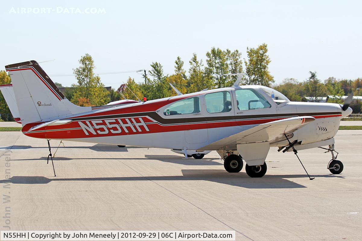 N55HH, 1965 Beech 35-C33 Debonair C/N CD-945, parked at 06C