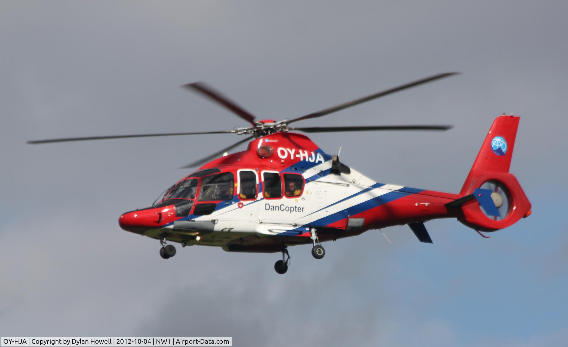 OY-HJA, 2009 Eurocopter EC-155B-1 C/N 6828, Seen coming into land at Norwich Airport at about 14:13  04/10/2012
