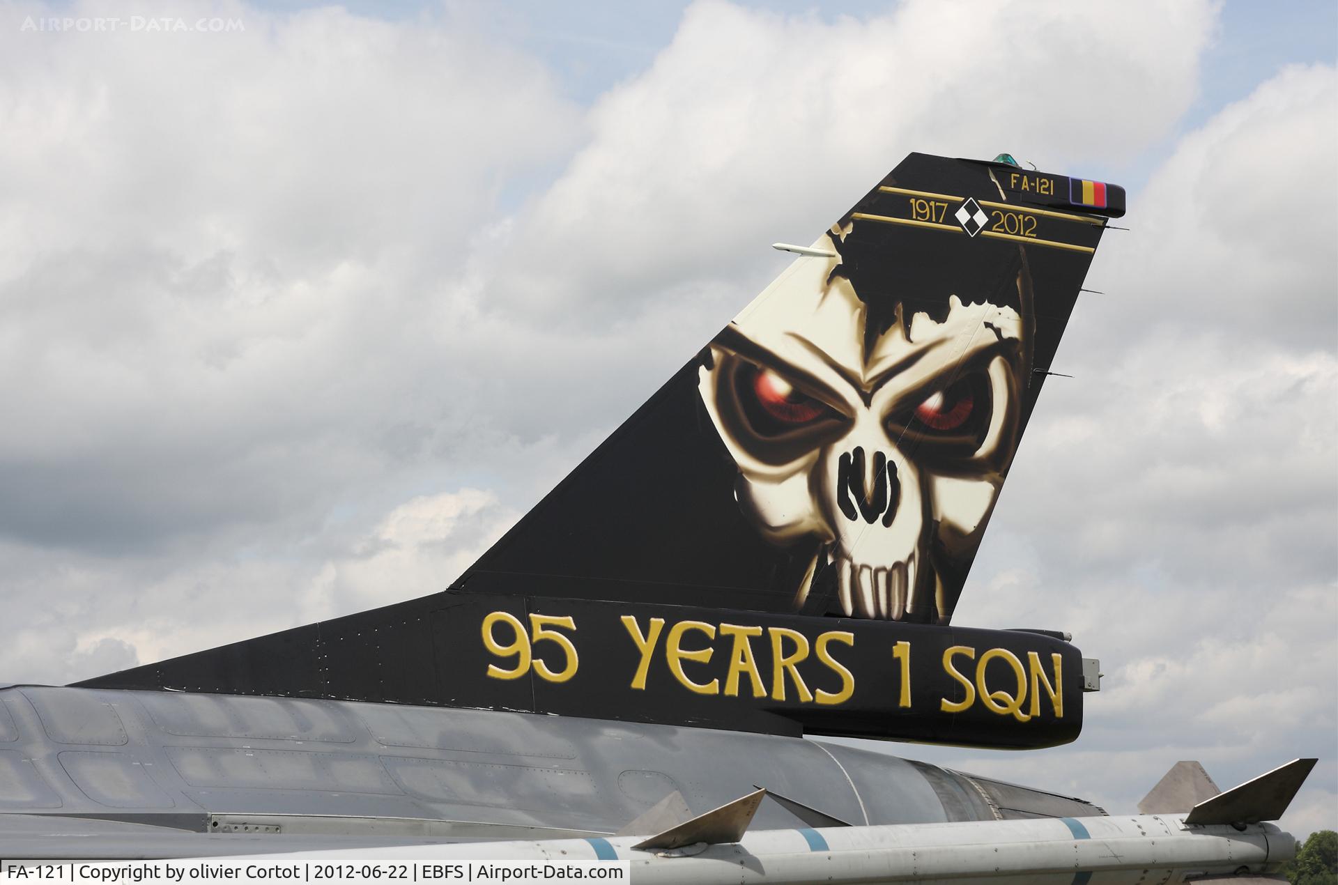 FA-121, SABCA F-16AM Fighting Falcon C/N 6H-121, tail close-up