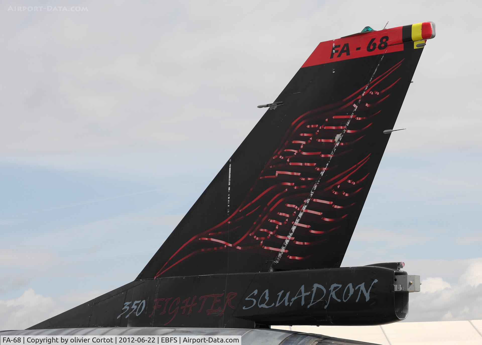 FA-68, SABCA F-16AM Fighting Falcon C/N 6H-68, tail close-up