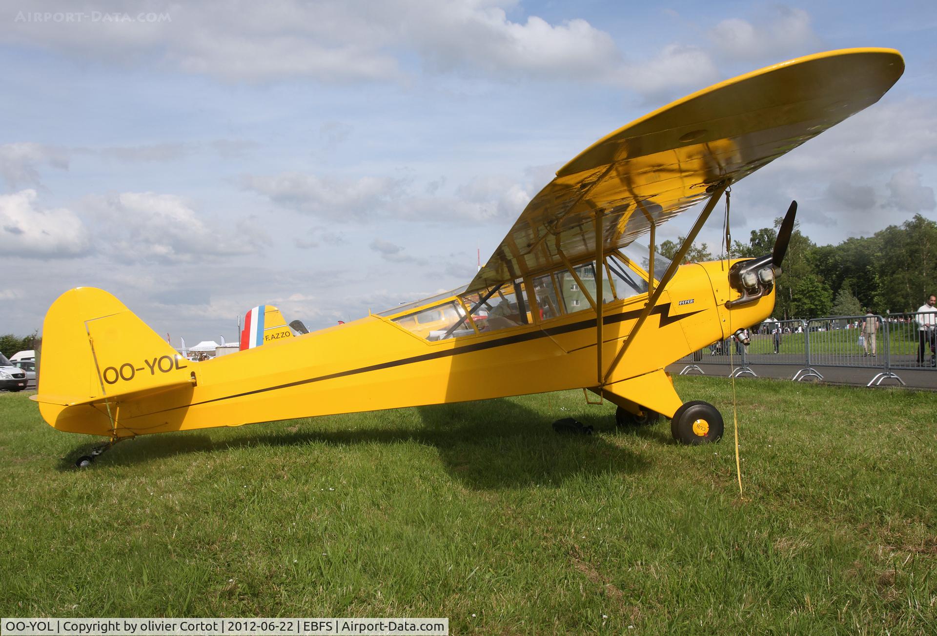 OO-YOL, 1944 Piper L-4H Grasshopper (J3C-65D) C/N 12949, Florennes airshow 2012