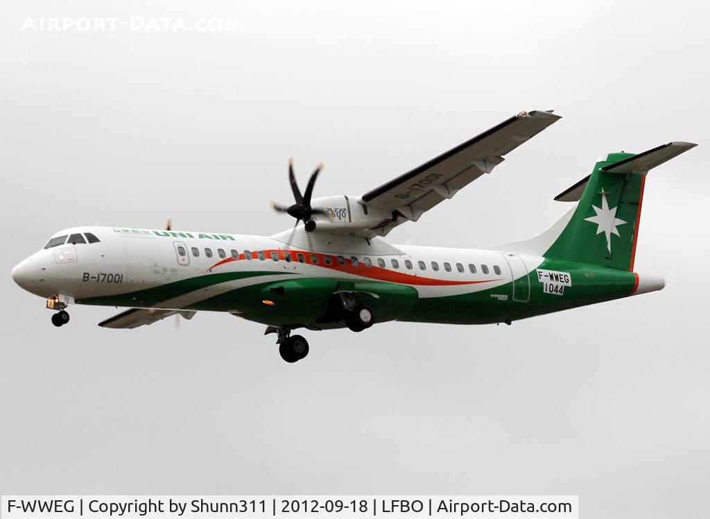F-WWEG, 2012 ATR 72-600 C/N 1044, C/n 1044 - To be B-17001