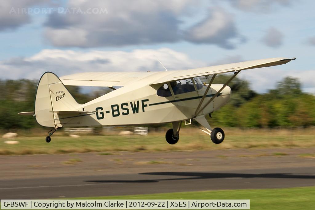 G-BSWF, 1949 Piper PA-16 Clipper C/N 16-475, Piper PA-16 Clipper, Great North Fly-In, Eshott Airfield UK, September 2012.