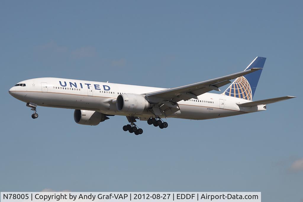 N78005, 1998 Boeing 777-224 C/N 27581, United 777-200