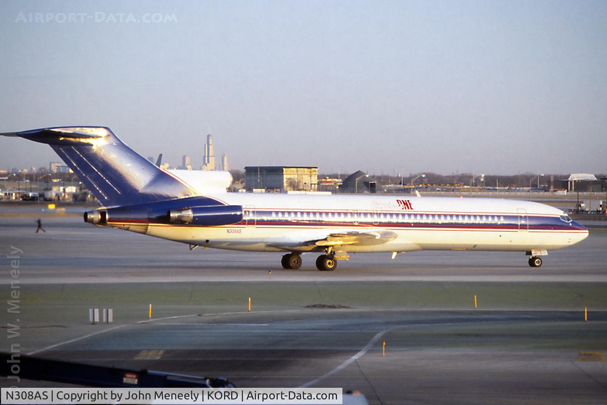 N308AS, 1980 Boeing 727-227 C/N 22002, Express One at ORD - March 1993