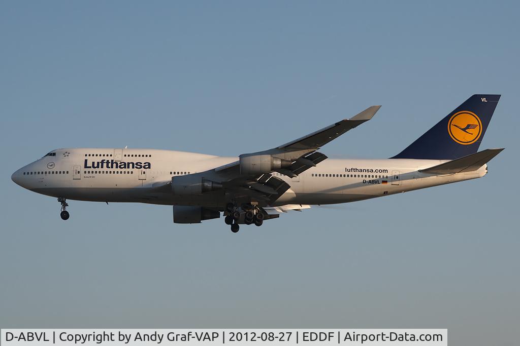 D-ABVL, 1992 Boeing 747-430 C/N 26425, Lufthansa 747-400