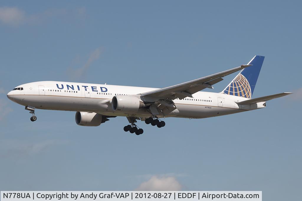 N778UA, 1996 Boeing 777-222 C/N 26940, United 777-200