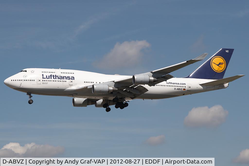 D-ABVZ, 2001 Boeing 747-430 C/N 29870, Lufthansa 747-400